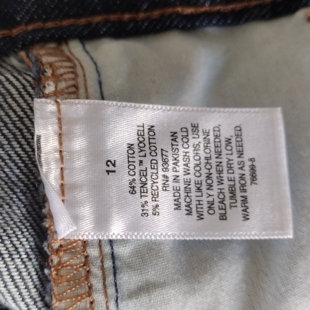 a.n.a Pleated Womens High Rise Relaxed Fit Wide Leg Jean, Size 12 - Picture 10 of 10